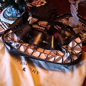 Burberry check purse with dust bag